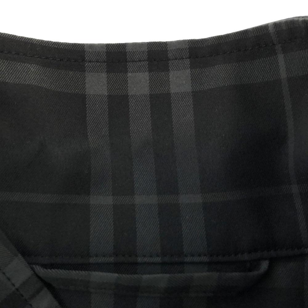 BURBERRY Sanyo Shokai Check Pattern golf Zip Best M Black x gray Men's Used