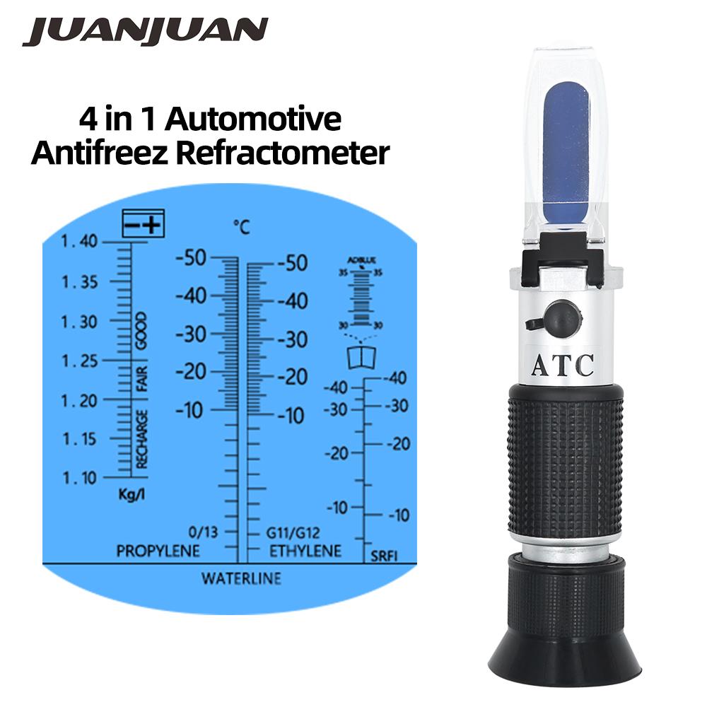 Refractometer All kinds Brix Alcohol Salinity Handheld Refractometer Wine Beer Sugar Fruit Vegetables Juice with ATC