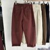 2025 Spring Korean Style Petite High Waist Slimming Carrot Pants for Women - Casual and Versatile