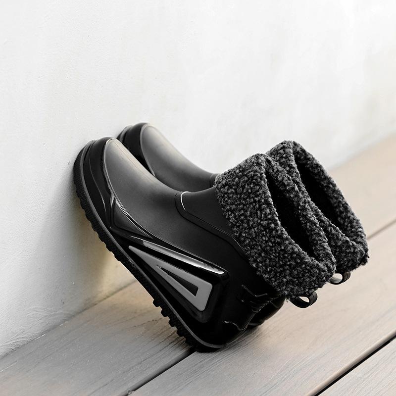 Mechanical wind and rain shoes men's summer waterproof and non-slip rain boots trendy medium tube thick-soled takeaway rider car wash