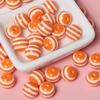 Japanese Macaron Lollipop Bead DIY Charm Set: Childlike Striped Round Beads for Phone and Bag Accessories