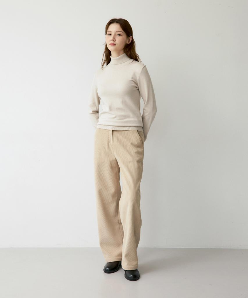 210EDIT Unisex Corduroy Fleece-Lined Elastic Pants [Beige]_Zf4Pt092