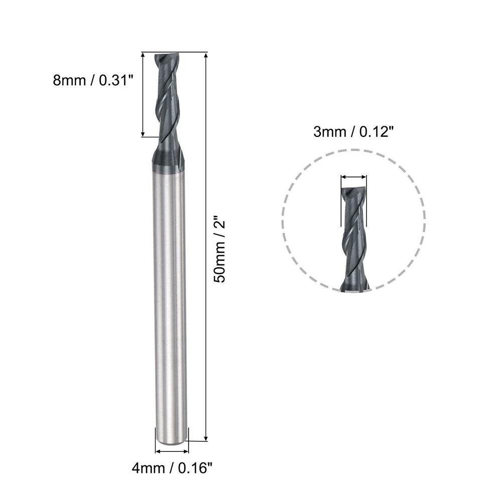 End Mill End Mill HRC45 Square 2 Blades 35 Degrees