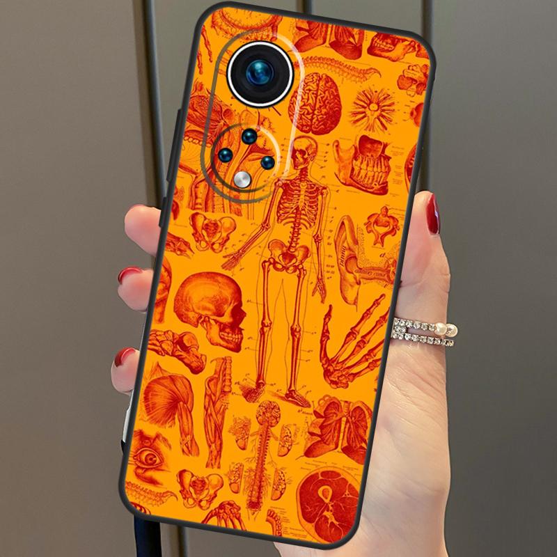 Рентгеновская анатомия человека для Huawei P20 P30 P40 Lite Pro P Smart 2019 Nova 9 5T чехол для телефона Honor 50 8X 9X 10i Huawei P20