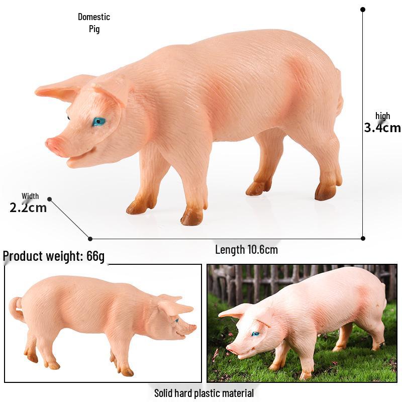 Realistic Miniature Pig Sow Figurine Toy Animal Model Ornament
