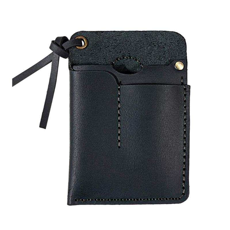Lightweight Handmade EDC Organizer Leather Sheath for Flashlight Pen Military Multitool PU Leather 11.5x7.5cm/4.5x3inch