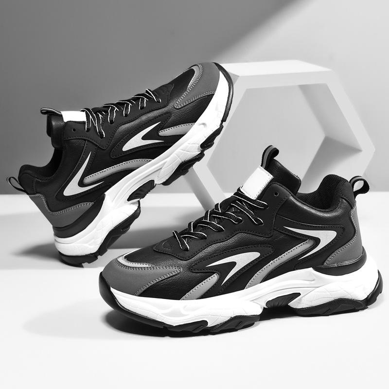 Autumn and Winter Foreign Trade Large Size 48 Running Shoes Men's Velvet Thickened Warm Cushioning Lightweight Running Shoes Fitness Travel Sports Sho