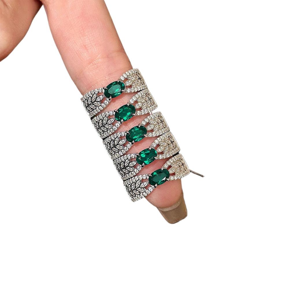 Vintage Palace Style Wheat Ear Inlaid Ring with Luxurious and High-end Feel, Adjustable Opening Rings