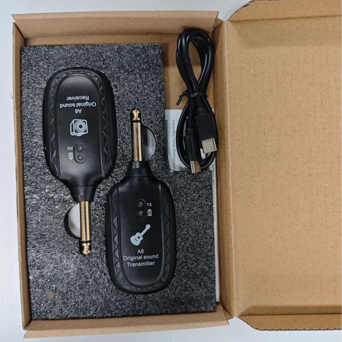 

A8 Электрогитара Беспроводная система приёмника-передатчика с самоподключением чёрный