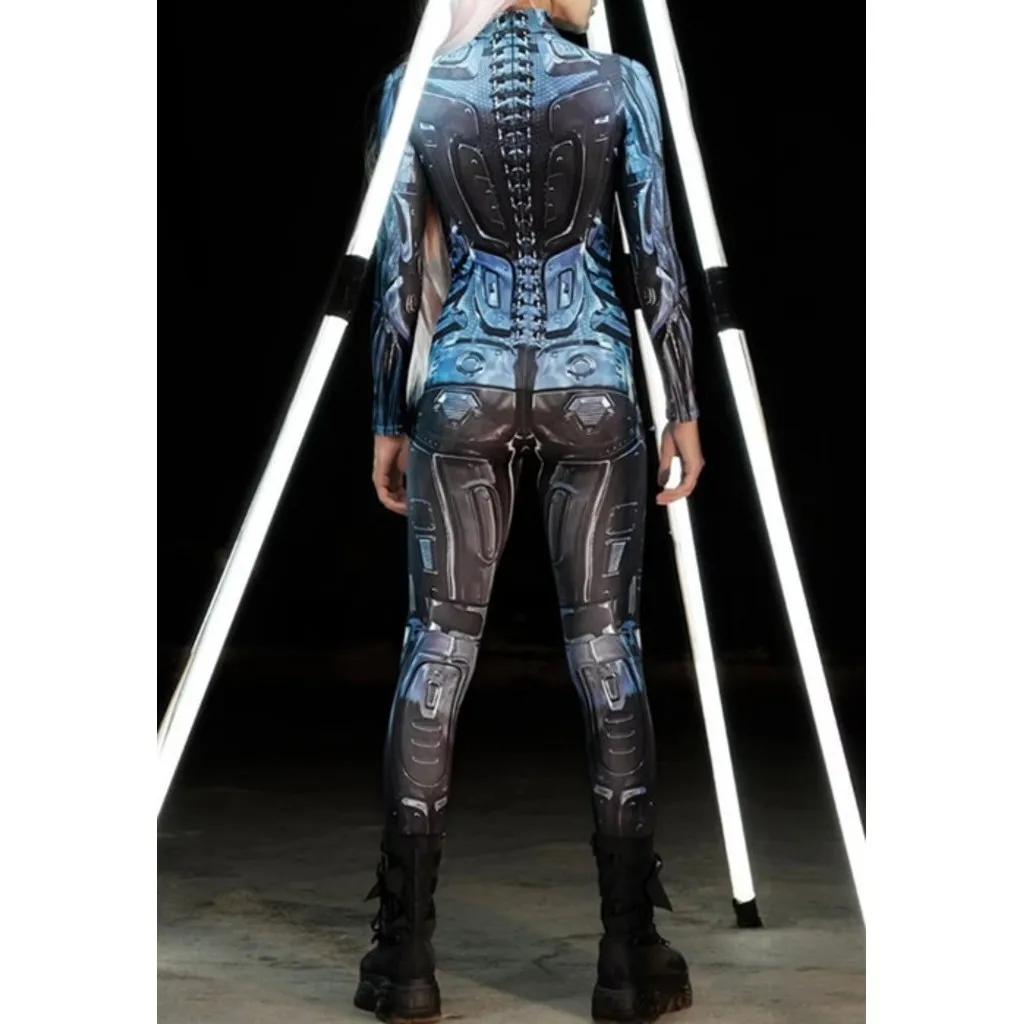 3D Digitaltrykk Sceneopptreden Kostymer Voksne Halloween-arrangementer Karneval Temafest Cosplay Antrekk Latespill Jumpsuit