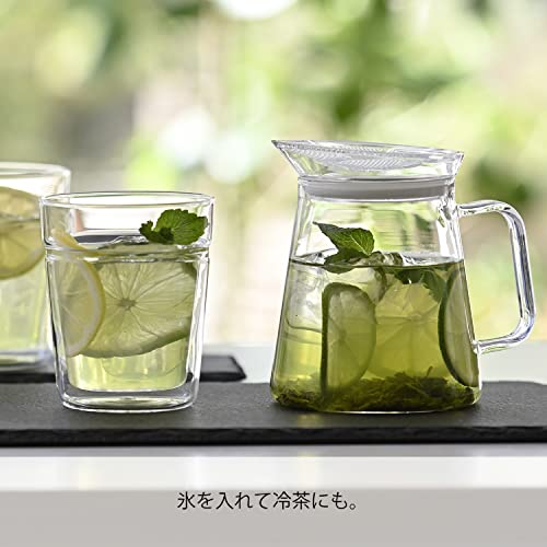 Hario Teapot Without Lid, Clear, Simple Design, 450ml, FNC-45-T