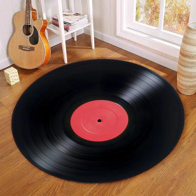 Popular Vinyl Record Round Rug Retro Living Room Decoration Carpet Music Record CD Bedroom Decoration Carpet Bathroom Door Mat