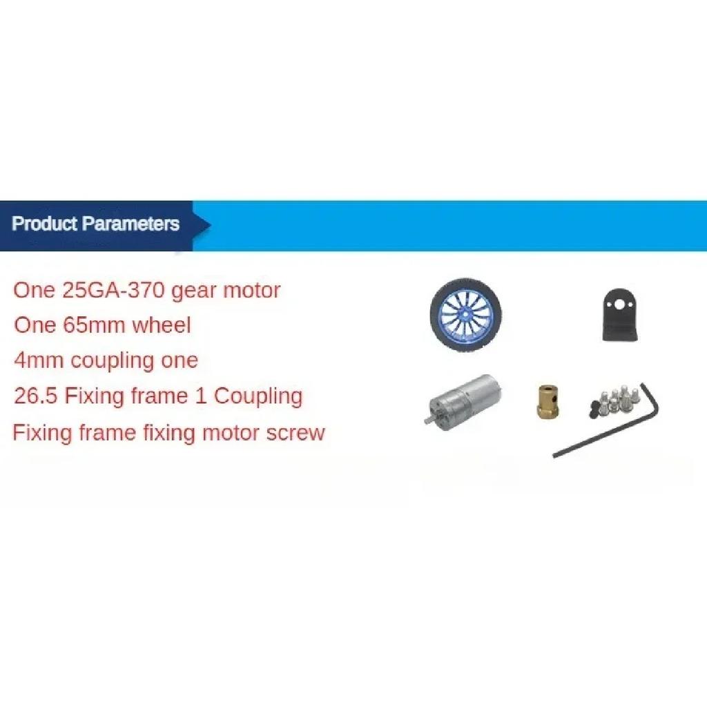 JGA25-370 DC 6/12/24V geared motor/Motor+encoder speed measuring code disc high power large torque balance trolley Smart Car Kit