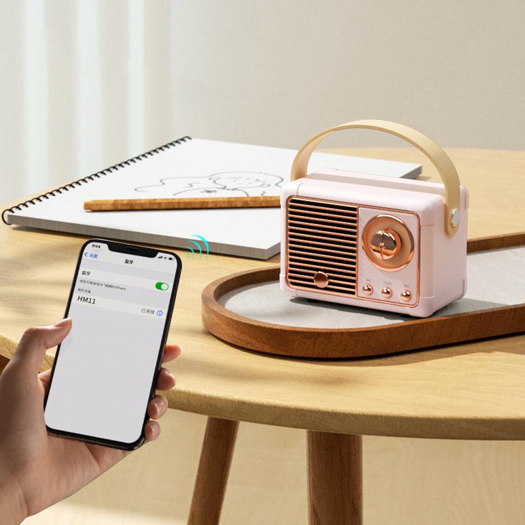 Retro Bluetooth Speaker Creative USB Mini Outdoor U Disk TF Card with FM Gift Portable Small Speaker