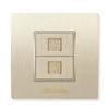 Qiuye Yuan Cat6 Shielded Dual-Port Network Wall Plate