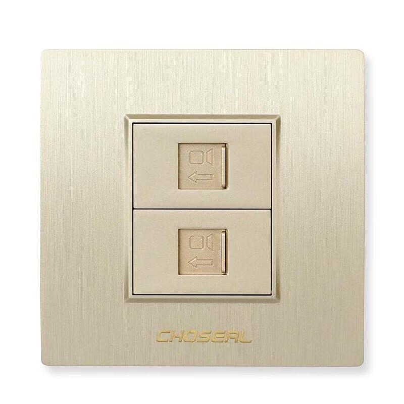 Qiuye Yuan Cat6 Shielded Dual-Port Network Wall Plate