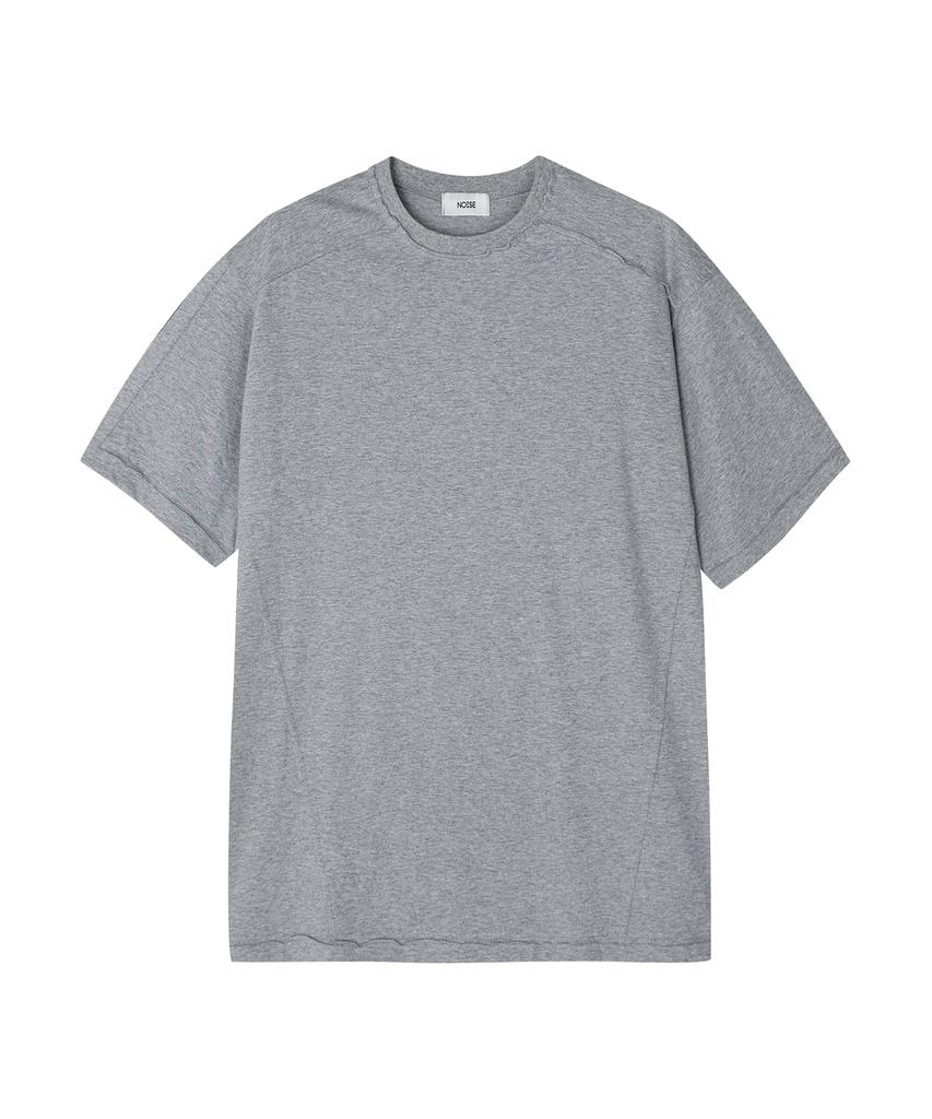 NOISE Low-Cut Loose-Fit Short-Sleeve T-Shirt - Gray