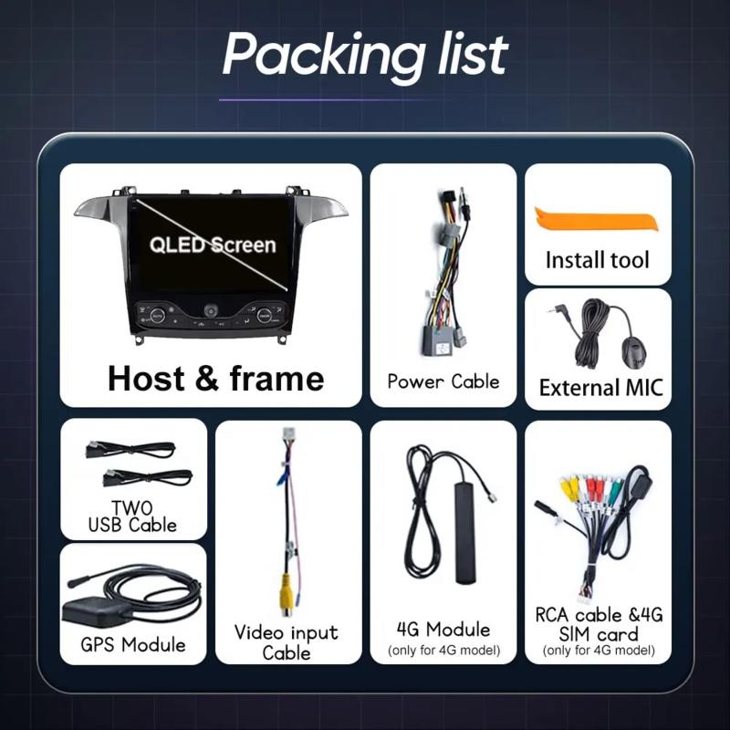 Android 14 Auto Radio For Ford S Max S-MAX 2006-2015 For Ford Galaxy 2014 Carplay Multimedia Video Player Navigation GPS No 2din