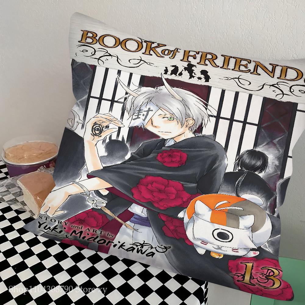 

Anime Natsumes Book Of Friends Pillow Case Square Pillow Bedroom Sofa Leisure Comfort Cushion Car Living Room Home Decoration 16x16Inch