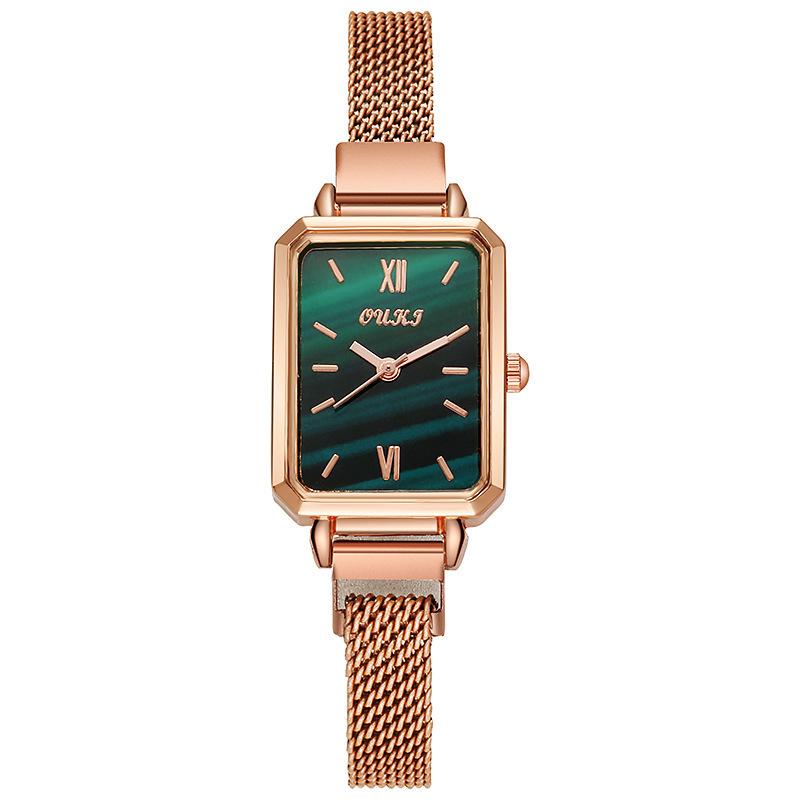 1PC Retro Temperament Women's Watch, Watch Women, Small Square Watch Women's Watch Small Green