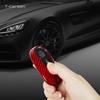 T-Carbon Car Key Case Cover Shell For Mercedes Benz  C /S Class W223 W206 S350L S400L S450L S500L Carbon Fiber Protector