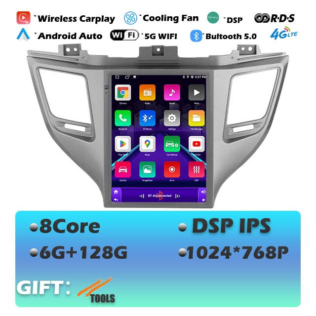 9.7'' For Hyundai Tucson 3 2015-2018 Carplay Android 14 Car Radio Multimedia Video Player Navigaion Head Unit Stereo Audio