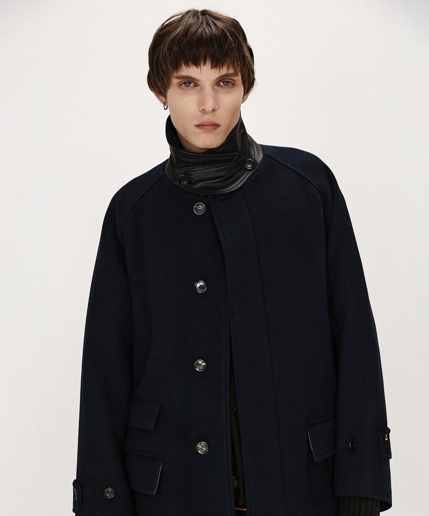 Shirter Fm Felt Balmacaan Coat (Navy)