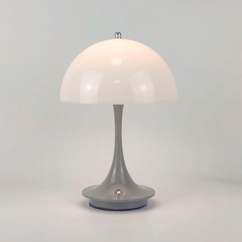 LED Mushroom Small Table Lamp Portable USB Charging Dimmable Flower Bud Lamp Bedroom Bedside Lamp