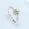 S925 Sterling Silver Plated Wedding Rings Plum Fashion Design Zircon Jewelry Engagement Ring For Women Wedding Rings