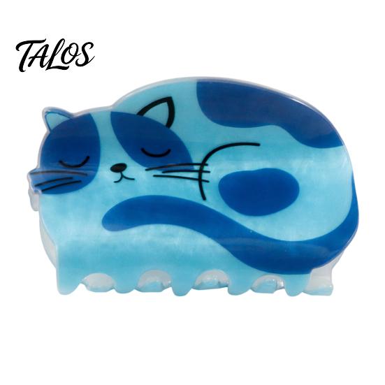 Healing Style Hair Claw for Women, Widened Shark Tooth Design Shower Lazy Accessory Clip, Cartoon Cat Medium Long Lightweight
