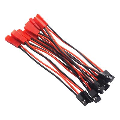 Pack of 10 10cm 20AWG JST Female Plug To JR Male Servo Receiver Connector Adapter Cable for RC Car, FPV Boat, LiPo, RC Car, LED Light, Cooling Fan