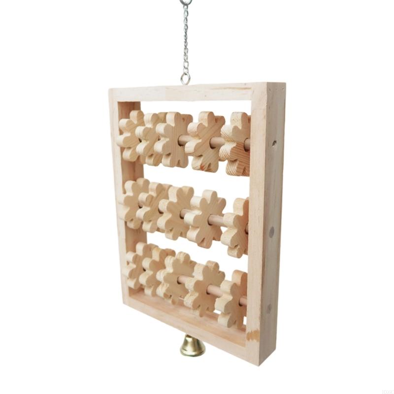 

Puzzle Block Bird Swing Chewing Toy Hanging Climbing Perch Training Cage Accessories For Parrots Play Activity HX6C
