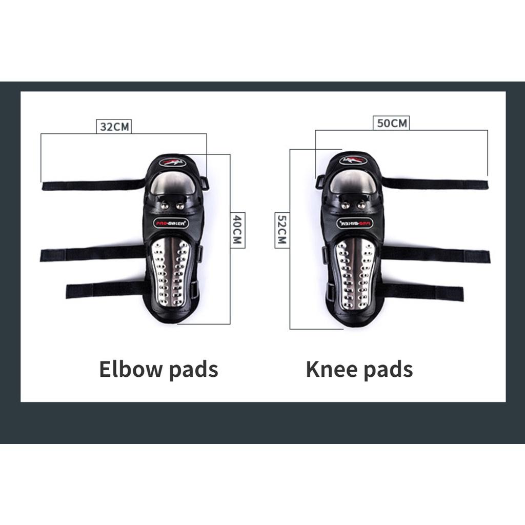 Knee Pads Motorcycle - 4Pcs Adults Stainless Steels Motorcycle ATV Motocross Elbow Knee Shin Guards Protector Motocross Racing/Adult Knee