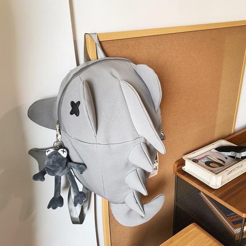 Kreativer Cartoon-Männer- und Frauen-Haifisch-Rucksack Persönlichkeit Lustiger Trend-Rucksack Große Kapazität Lässige Schultasche