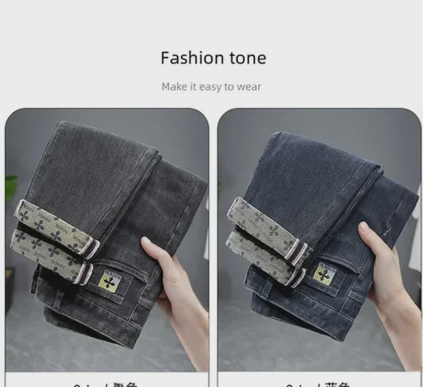 Xintang Men's Slim Straight Jeans: High-End European & American Fashion, Versatile Spring & Autumn Style