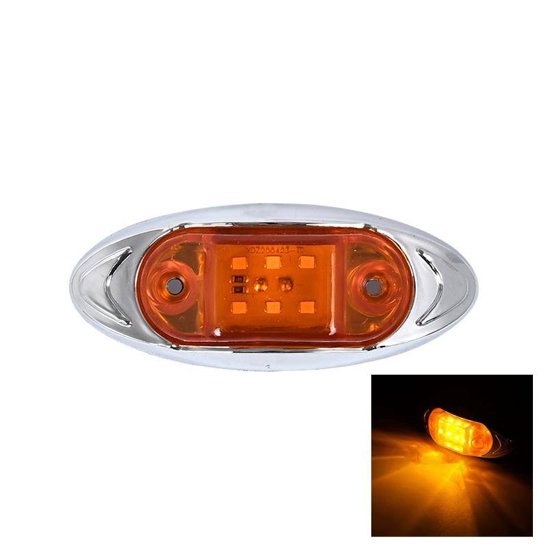 

1 шт. 12 В 24 В авто 6 светодиодных сигнальных фонарей боковые габаритные огни прицепа грузовика сигнальная лампа многофункциональная водонепроницаемая ширина света жёлтый