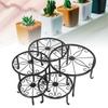 Flower Pot Stands Metal Plant Stand, Sturdy Iron Flower Pot Holders, Stable Indoor Outdoor Multiple Plants Pots, with Guardrail, for Scratch Floor Pro