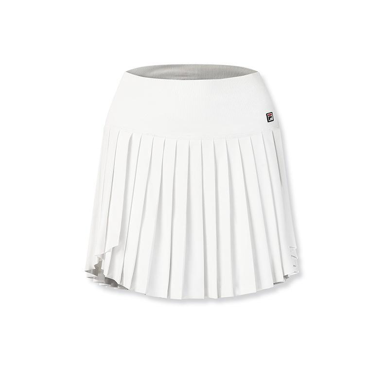Fila Tennis Fashion Minimalist Classic Sports Training Versatile Comfortable Pleated Tennis Skirt Women skirts Jade-White A11W613302FWT