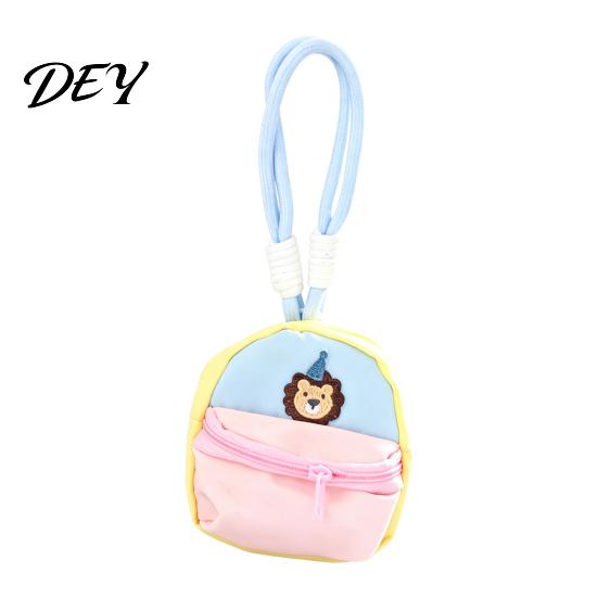 Childlike Charm Mini Accessory Bag Small Coin Purse, Macaron Style Backpack Pendant with Lanyard, Lightweight Decorative Embroidery Wallet Pouch