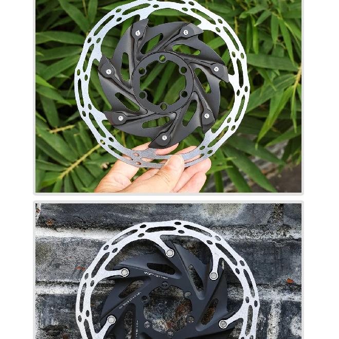 RYET Bicycle Brake Rotors 140mm/160mm 6-Bolts&Center-Lock MTB Rotors Road Bike Bicycle Disc Brake Rotors Bicycle Accessories