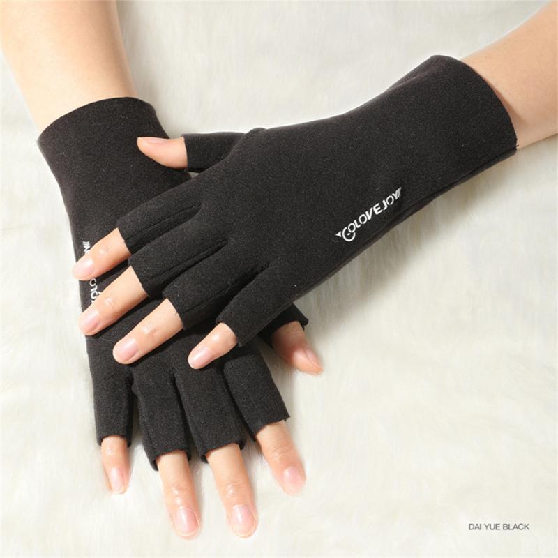 Fingerless Gloves Winter Thicken Warm Touch Screen Gloves Unisex Outdoor Stretch Elastic Warm Gloves