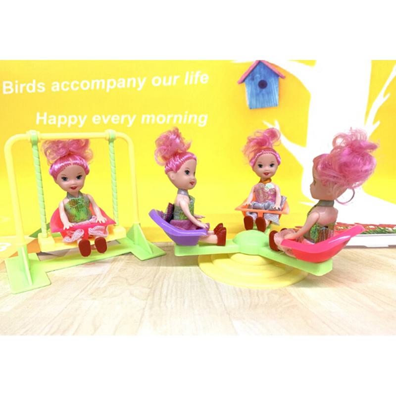 

Girl Play Dollhouse Amusement Park For Doll Park Swing Accessories 1 set