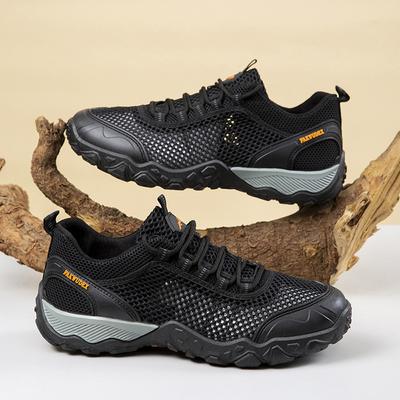 Shoes Men's Summer New Breathable Hollow Hole Shoes Outdoor Wading Shoes Light and Comfortable Outdoor Mountaineering Sports Shoes