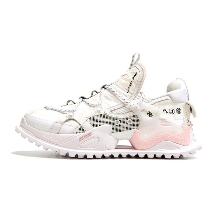Li Ning Pangu Halo Textile, Synthetic Leather Cushioning Slip Resistant Abrasion Resistant Low Top Sports Casual Shoes AGLR152-1
