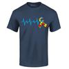 Autism Heartbeat Heartline Puzzle Ribbon Tshirt Autism Shirt