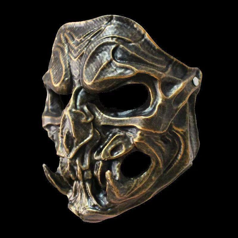 Copper Silver And Predator Resin Mask Role Play Prop For Activity Halloween