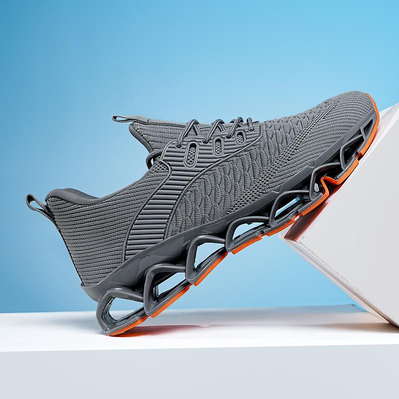 Flying Woven Men's Shoes Spring Air Mesh Blade Red Sports Running Casual Trendy Shoes Versatile Men's Factory