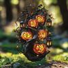 Yousheng Halloween Hanging Pendant Hand-Painted Stained Glass Window Ornament with Lanyard Easy To Hang Sun Catcher Indoor Window Decoration