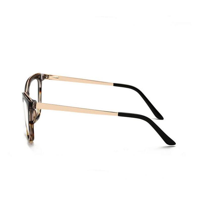 Anti Blue Light Cat Eye Prescription Eyeglasses Women Tea Frame Oval Nearsighted Glasses  Female 0 -0.5 -0.75 -1.0 To -6.0