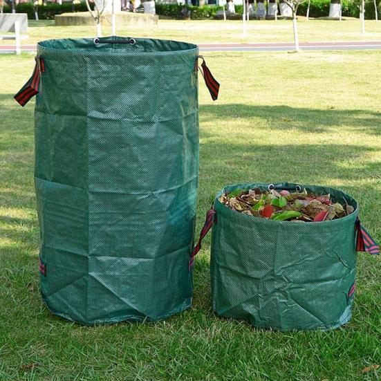 Leaf Collection Bag 13 Gal/32Gal/72 Gal Reusable Yard Waste Bag Heavy-Duty Upright Leaf Collector with 4 Handles for Lawn Garden Maintenance